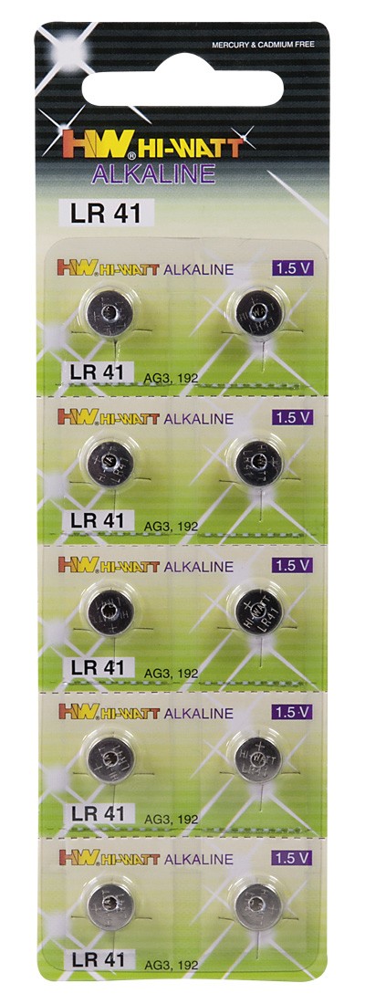 BLISTER 10 BATTERIE LR41