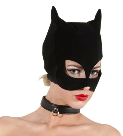 MASCHERA STILE NABUK BAD KITTY "CATMASK" NERO OPACO