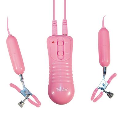 PINZE PER CAPEZZOLI CON VIBRAZIONE CLIFFHANGERS " ROSA"