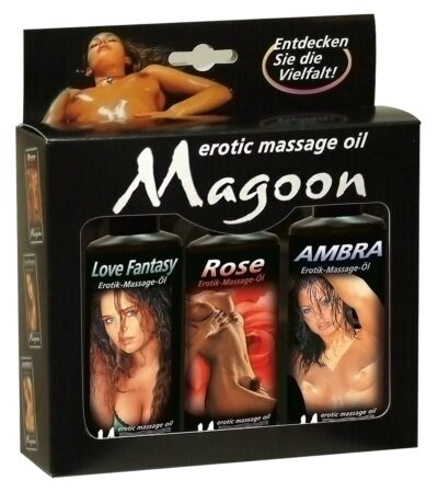 SET 3 PEZZI ASSORTITI OLII PER MASSAGGI MAGOON - 100 ML