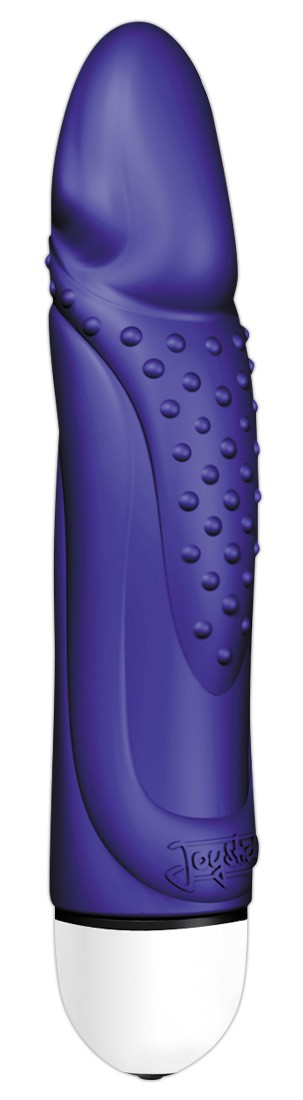 VIBRATORE CON RILIEVI STIMOLANTI KING ROCKY COMFORT" BLU - 18 CM"