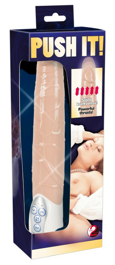 VIBRATORE REALISTICO CON SPINTA "PUSH IT" CARNE
