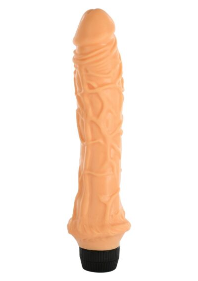 VIBRATORE REALISTICO "VINYL P-SHAPE" CARNE - 22 CM