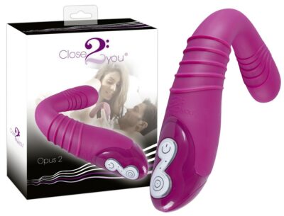 VIBRATORE STIMOLATORE MULTIPLO CLITORIDE VAGINA PUNTO G OPUS II" ROSSO"