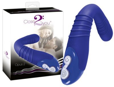 VIBRATORE STIMOLATORE MULTIPLO CLITORIDE VAGINA PUNTO G OPUS II" BLU"